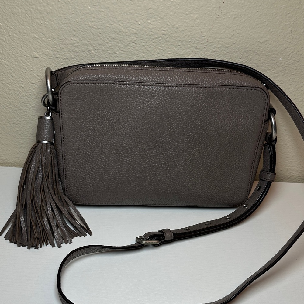 Michael Kors Brooklyn cinder gray Crossbody Bag with Tassel - Picture 5 of 13